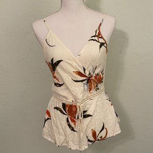 NWOT Floral Wrap O'neill Top